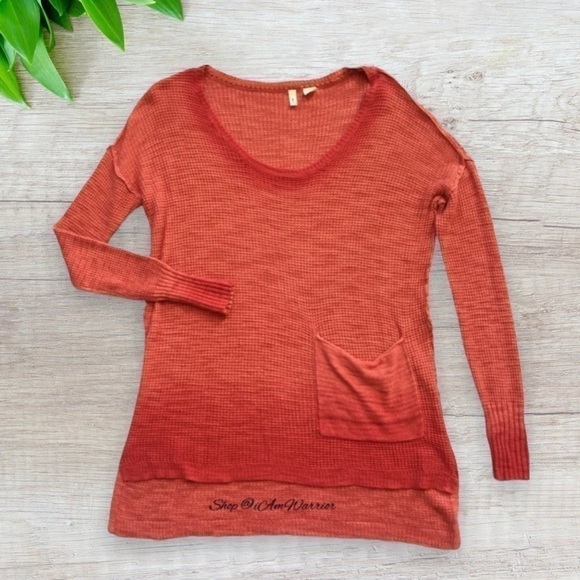 Anthropologie {Moth} ombré waffle light weight pullover *shop@iamwarrior - Picture 4 of 9